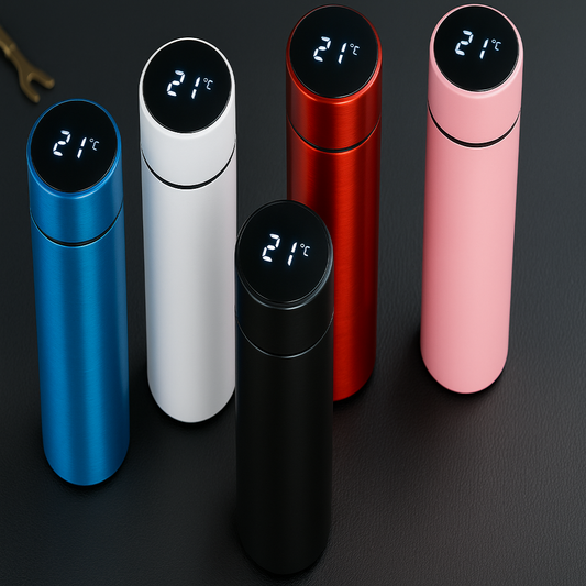 Thermoflasche mit LED-Temperaturanzeige