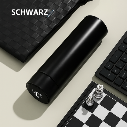 Thermos bottle with LED temperature display