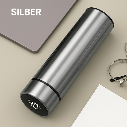Thermos bottle with LED temperature display