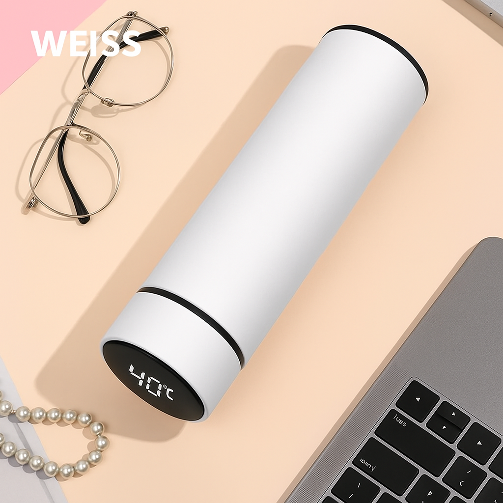 Thermos bottle with LED temperature display