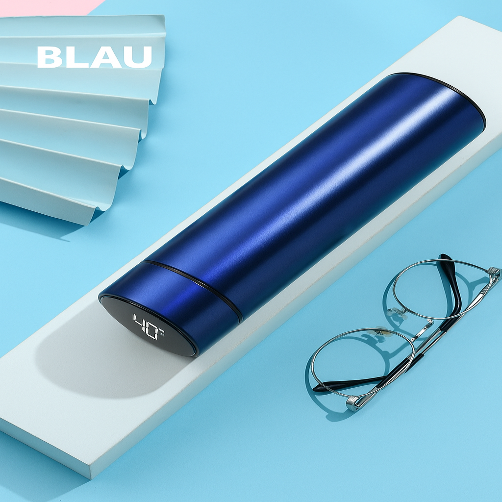 Thermos bottle with LED temperature display