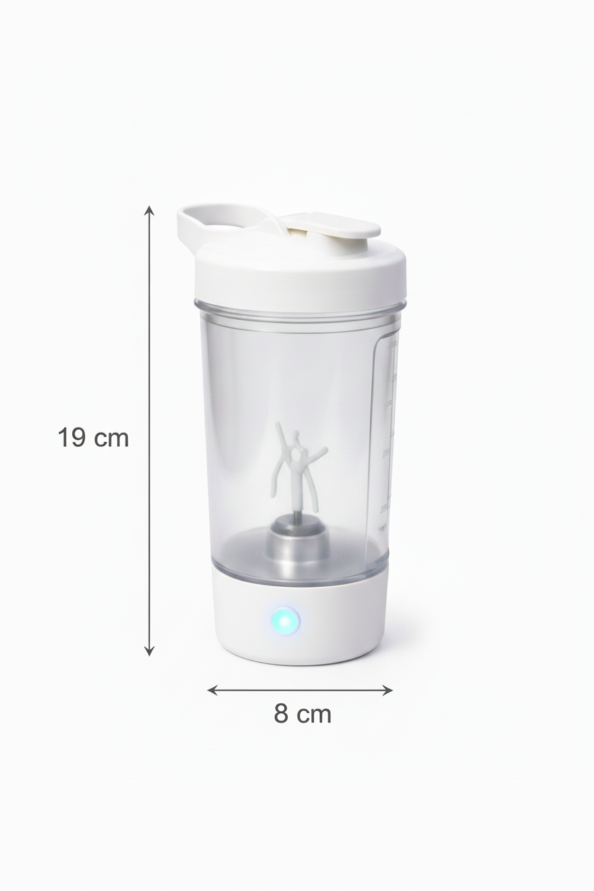 Shaker mit Maßangaben